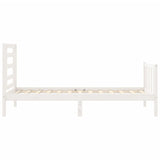 vidaXL Bed Frame with Headboard Solid Wood White
