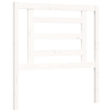vidaXL Bed Frame with Headboard Solid Wood White