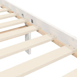 vidaXL Bed Frame with Headboard Solid Wood White