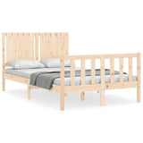 vidaXL Bed Frame with Headboard Solid Wood