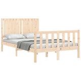 vidaXL Bed Frame with Headboard Solid Wood
