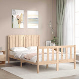 vidaXL Bed Frame with Headboard Solid Wood