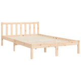 vidaXL Bed Frame with Headboard Solid Wood