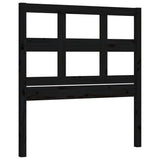 vidaXL Bedframe met hoofdbord massief hout zwart
