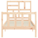 vidaXL Bed Frame with Headboard Solid Wood