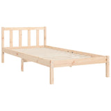 vidaXL Bed Frame with Headboard Solid Wood