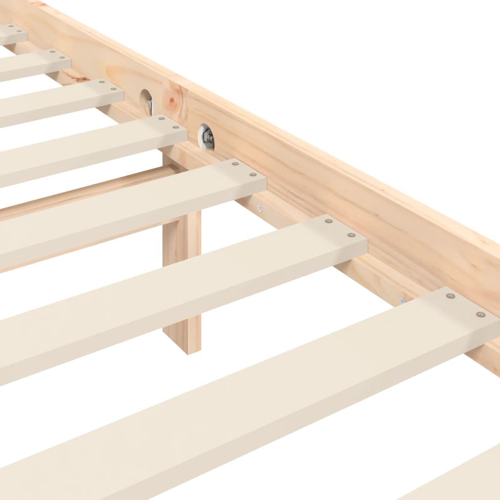 vidaXL Bed Frame with Headboard Solid Wood