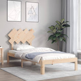 vidaXL Bed Frame with Headboard Solid Wood
