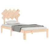 vidaXL Bed Frame with Headboard Solid Wood