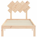 vidaXL Bed Frame with Headboard Solid Wood