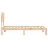 vidaXL Bed Frame with Headboard Solid Wood