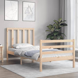 vidaXL Bed Frame with Headboard Solid Wood