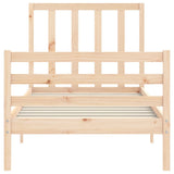 vidaXL Bed Frame with Headboard Solid Wood