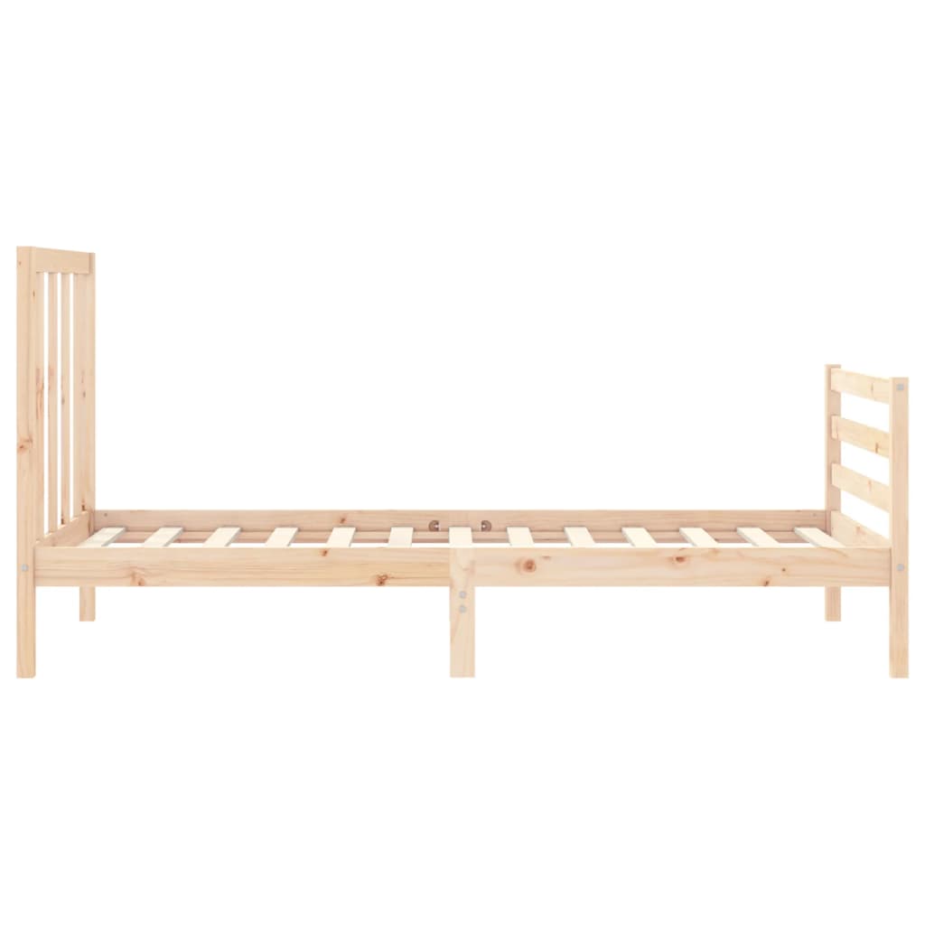 vidaXL Bed Frame with Headboard Solid Wood