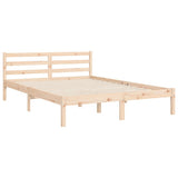 vidaXL Bed Frame with Headboard Solid Wood