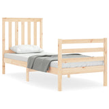 vidaXL Bed Frame with Headboard Solid Wood