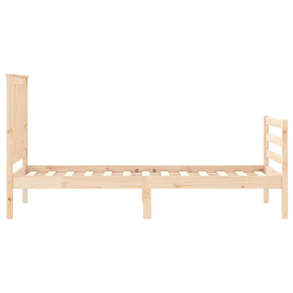 vidaXL Bed Frame with Headboard Solid Wood