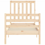 vidaXL Bed Frame with Headboard Solid Wood