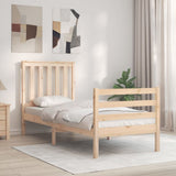 vidaXL Bed Frame with Headboard Solid Wood