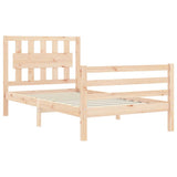 vidaXL Bed Frame with Headboard Solid Wood