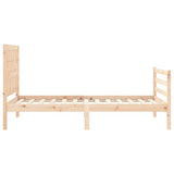 vidaXL Bed Frame with Headboard Solid Wood