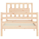 vidaXL Bed Frame with Headboard Solid Wood