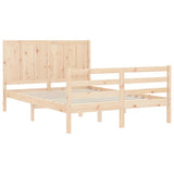 vidaXL Bed Frame with Headboard Solid Wood