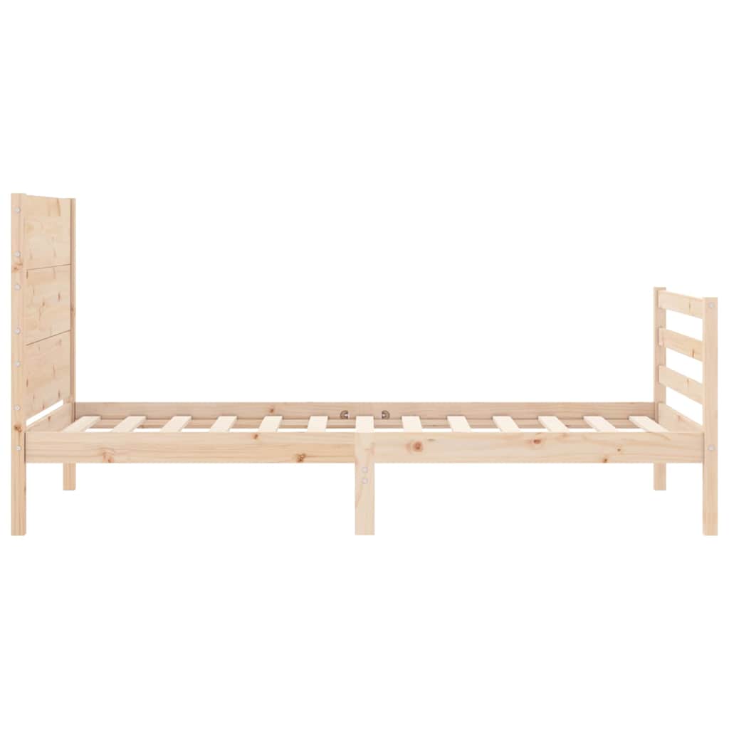 vidaXL Cadre de lit avec sabot de lit massif 100x200 cm