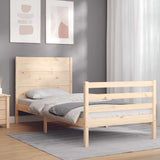 vidaXL Cadre de lit avec sabot de lit massif 100x200 cm
