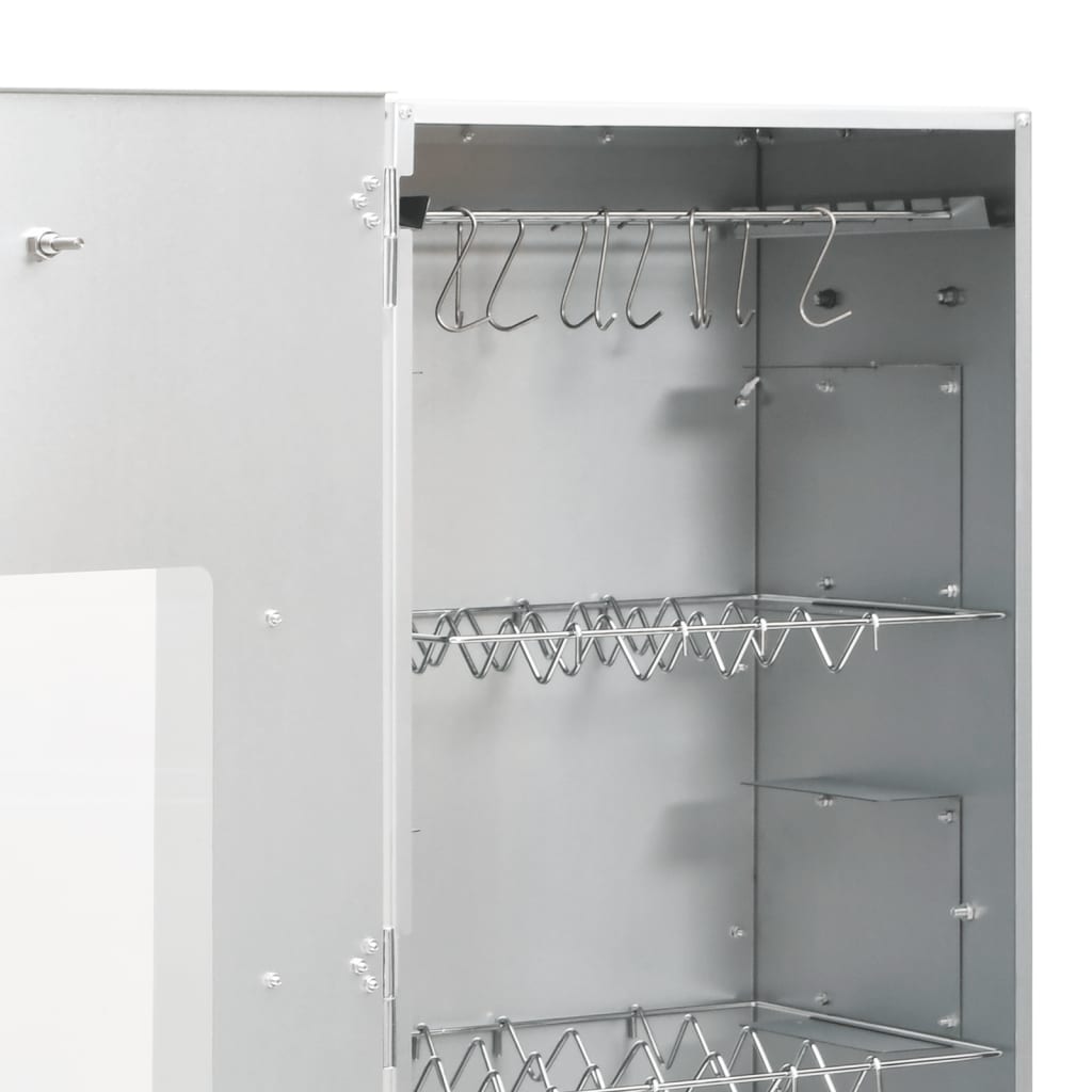 vidaXL BBQ-rookoven met koude rookgenerator gegalvaniseerd staal