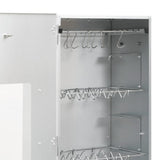 vidaXL BBQ-rookoven met koude rookgenerator gegalvaniseerd staal