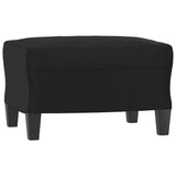 vidaXL Fauteuil met voetenbank 60 cm kunstleer zwart