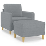 vidaXL Fauteuil avec banque de rangement 60 cm gris gris