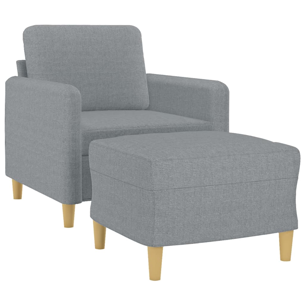 vidaXL Fauteuil avec banque de rangement 60 cm gris gris