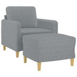 vidaXL Fauteuil avec banque de rangement 60 cm gris gris