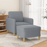 vidaXL Fauteuil avec banque de rangement 60 cm gris gris