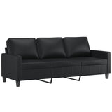 vidaXL 2-delige Loungeset met kussens kunstleer zwart