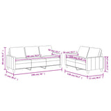 vidaXL 2-delige Loungeset met kussens kunstleer zwart