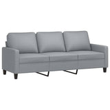 vidaXL 2-delige Loungeset met kussens stof lichtgrijs