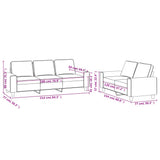 vidaXL 2-delige Loungeset stof lichtgrijs