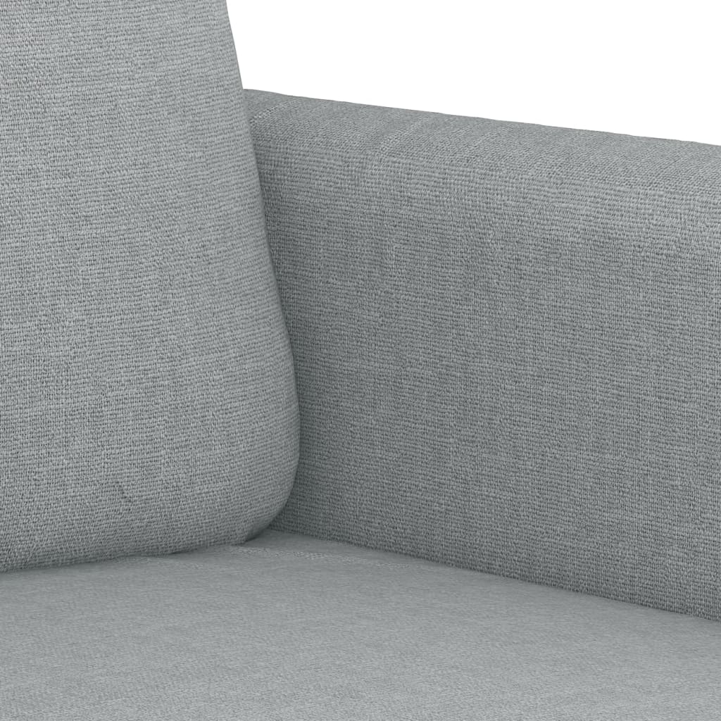 vidaXL 2-delige Loungeset met kussens stof lichtgrijs