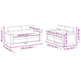 vidaXL 2-delige Loungeset met kussens microvezelstof taupe