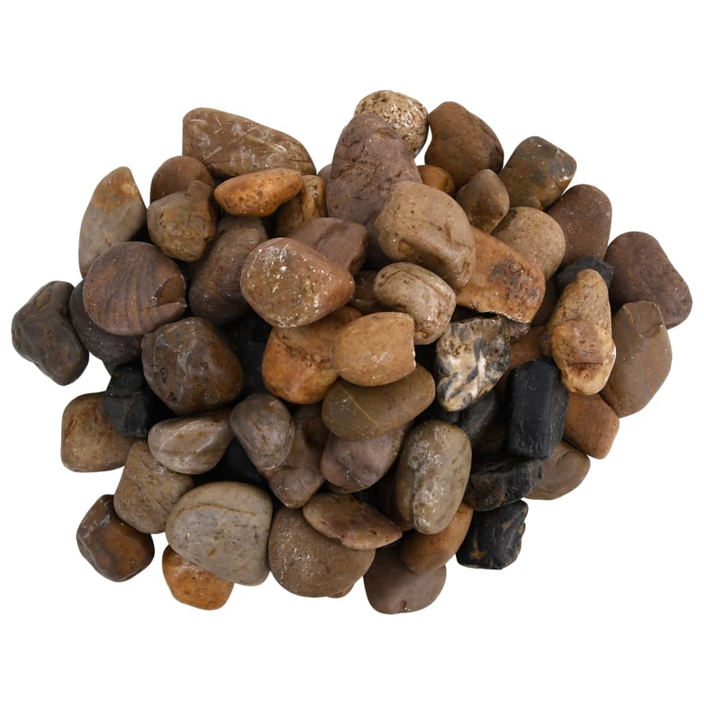vidaXL Polished Pebbles 2-5 cm 10 kg Multicolor