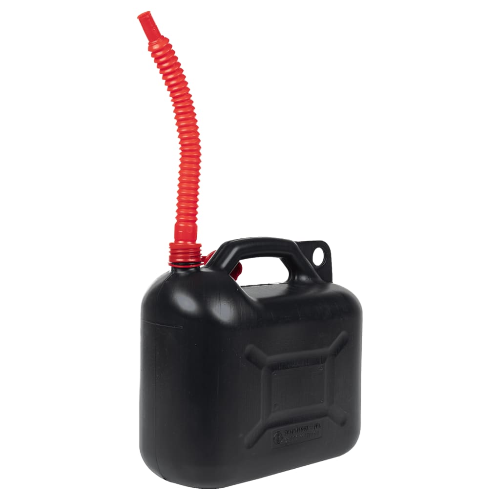 vidaXL Fuel Cans 3 pcs with Flexible Spout Black 10 L Plastic
