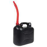 vidaXL Fuel Cans 3 pcs with Flexible Spout Black 10 L Plastic