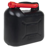 vidaXL Fuel Cans 3 pcs with Flexible Spout Black 10 L Plastic