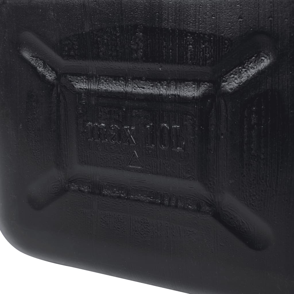 vidaXL Fuel Cans 3 pcs with Flexible Spout Black 10 L Plastic