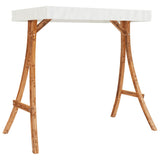 vidaXL Schommelbank met luifel vurenhout met teak afwerking