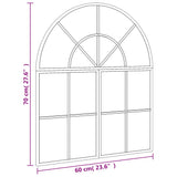 vidaXL Arch Wall Mirror 60x70 cm Iron Black