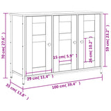 vidaXL Dressoir 100x35x70 cm bewerkt hout sonoma eikenkleurig